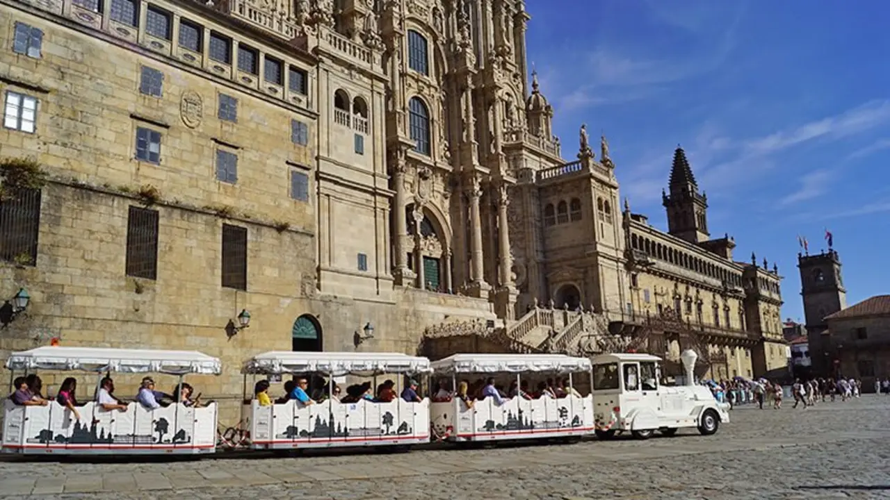 Tren turístico de Santiago de Compostela.