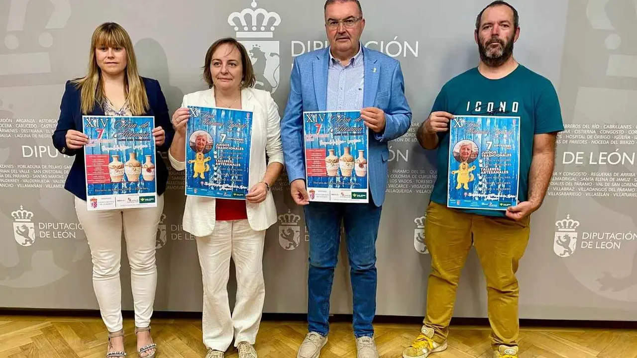 Un instante de la presentación de la feria en la Diputación de León.