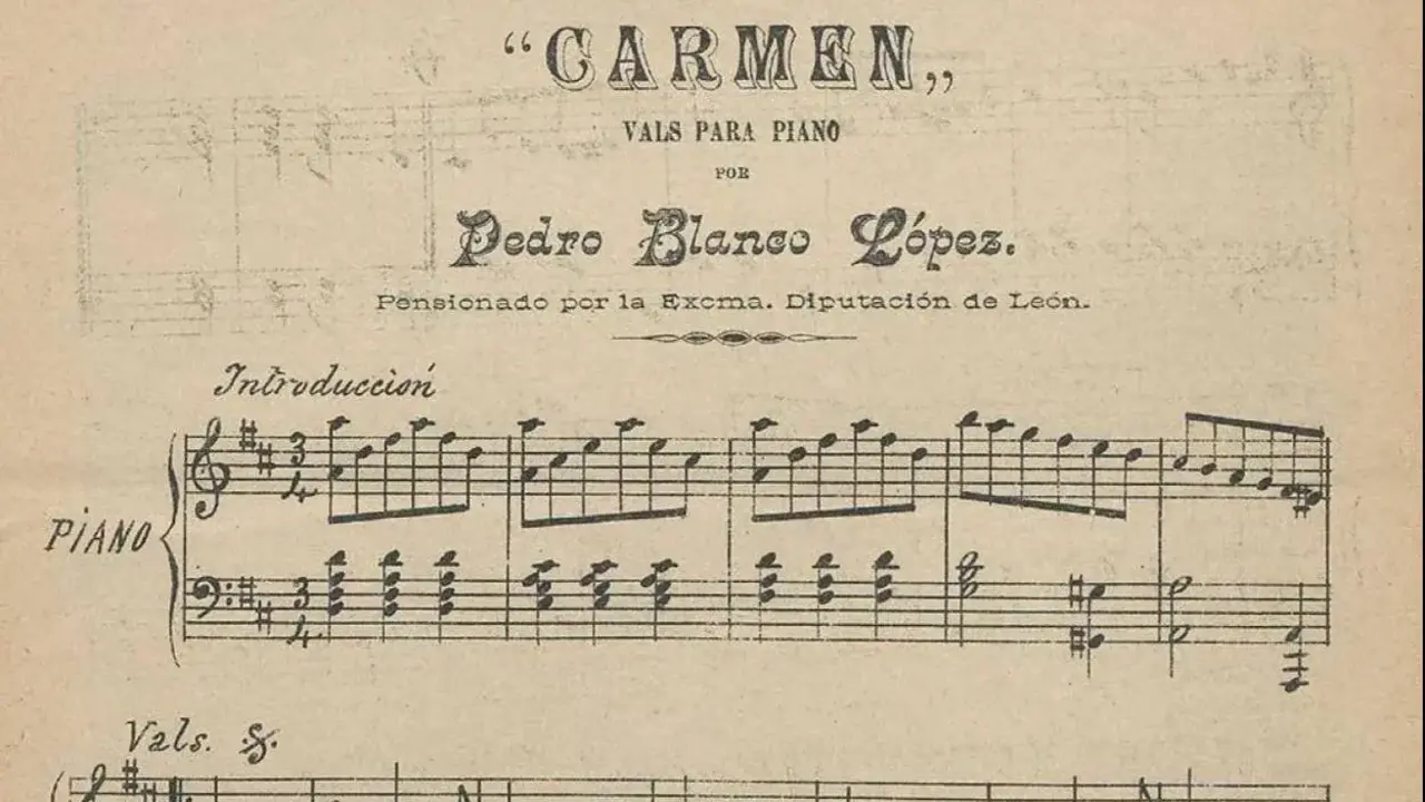 Imagen de una partitura inédita de Pedro Blanco.