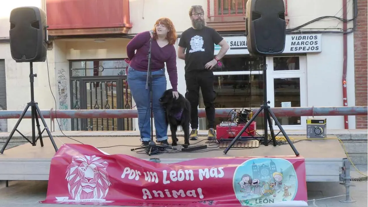 Éxito de la ReMásQFiesta en León con el lema 'Por un León más animal'. La plaza San Salvador del Nido reunió a decenas de personas en apoyo al Banco de Alimentos para Animales de Familias sin Recursos. Reportaje gráfico de Marien del Canto.