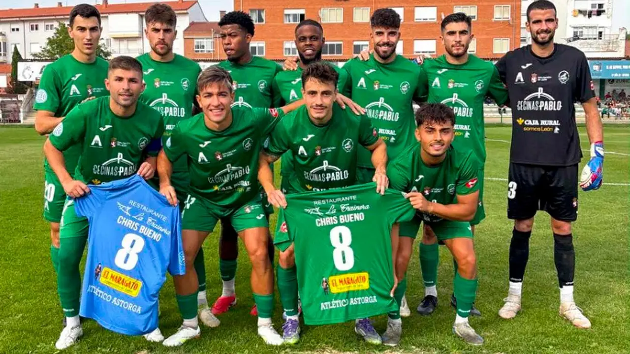 Alineación inicial del Atlético Astorga ante el Coruxo.