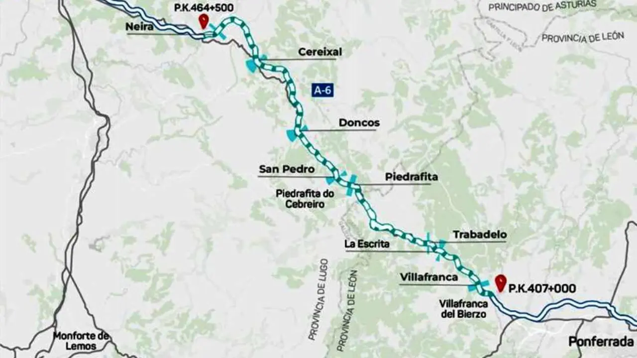 Imagen de la zona en la que ubican lo túneles en los que se realizarán obras.