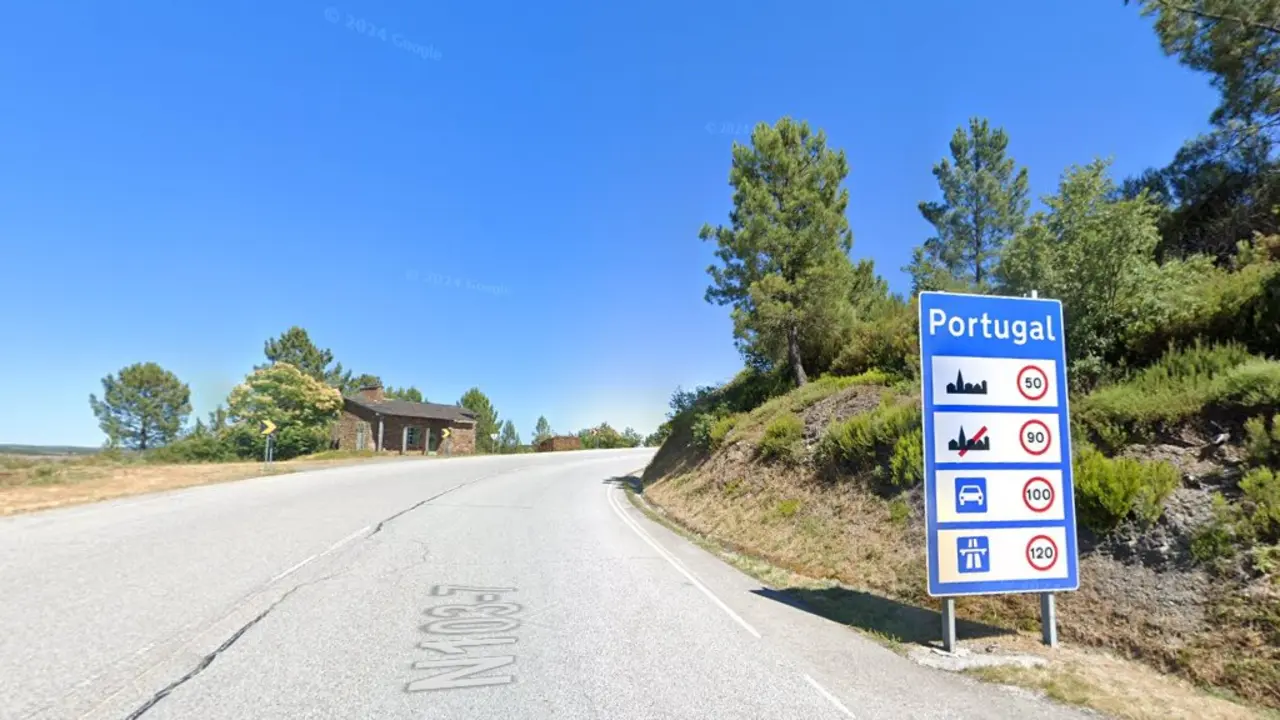 Frontera entre España y Portugal por Sanabria. Foto: GoogleMaps