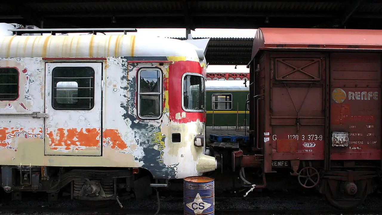 Imagen de archivo de los talleres de RENFE de León.