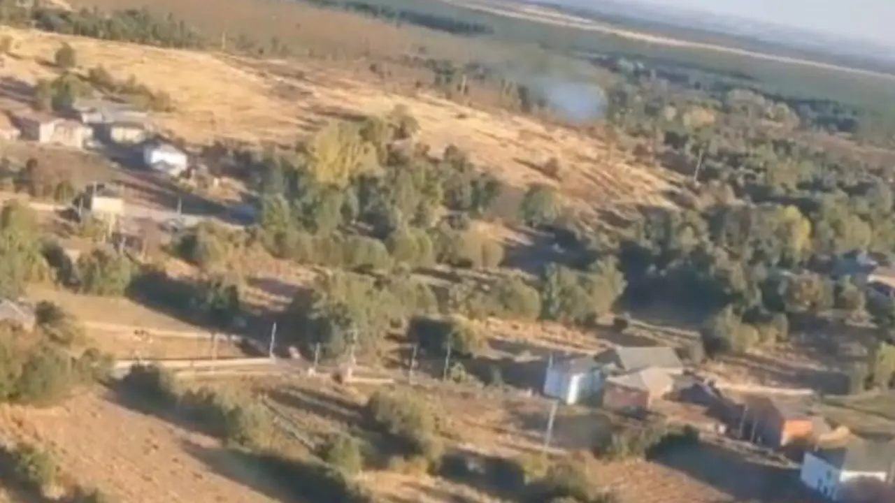 Imagen tomada desde un helicóptero de emergencias en la zona de la búsqueda del hombre desaparecido.