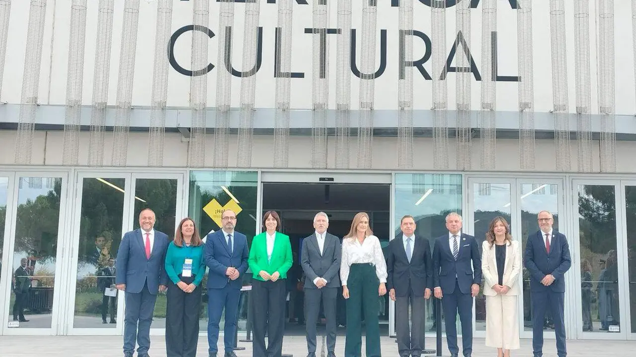 Los ministros Marlaska, Planas, Durant y Aagesen, este lunes en Ponferrada.