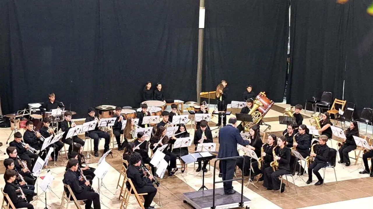 Banda Infantil de la Escuela de Música de Veguellina de Órbigo.