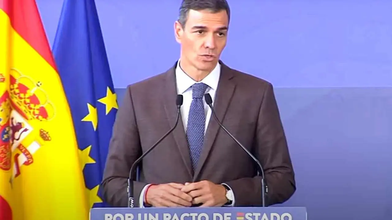 Pedro S&aacute;nchez, durante la cumbre clim&aacute;tica de Ponferrada.