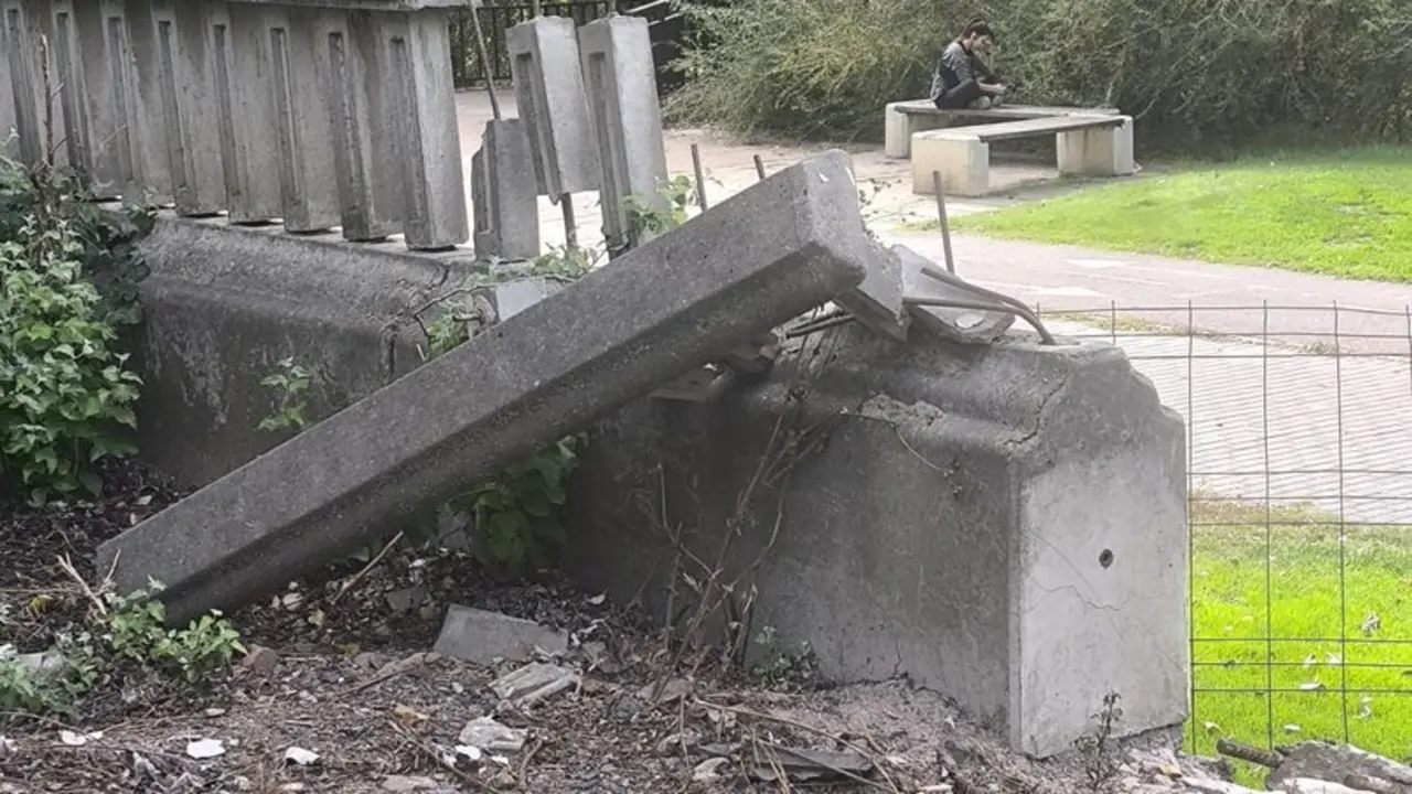 UPL exige el arreglo "urgente" del Paseo del Bernesga a su avanzado estado de deterioro a su paso por León. Foto: UPL