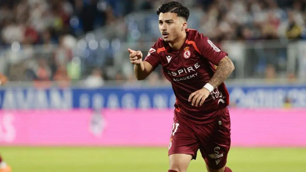 Cortes celebra uno de sus goles.