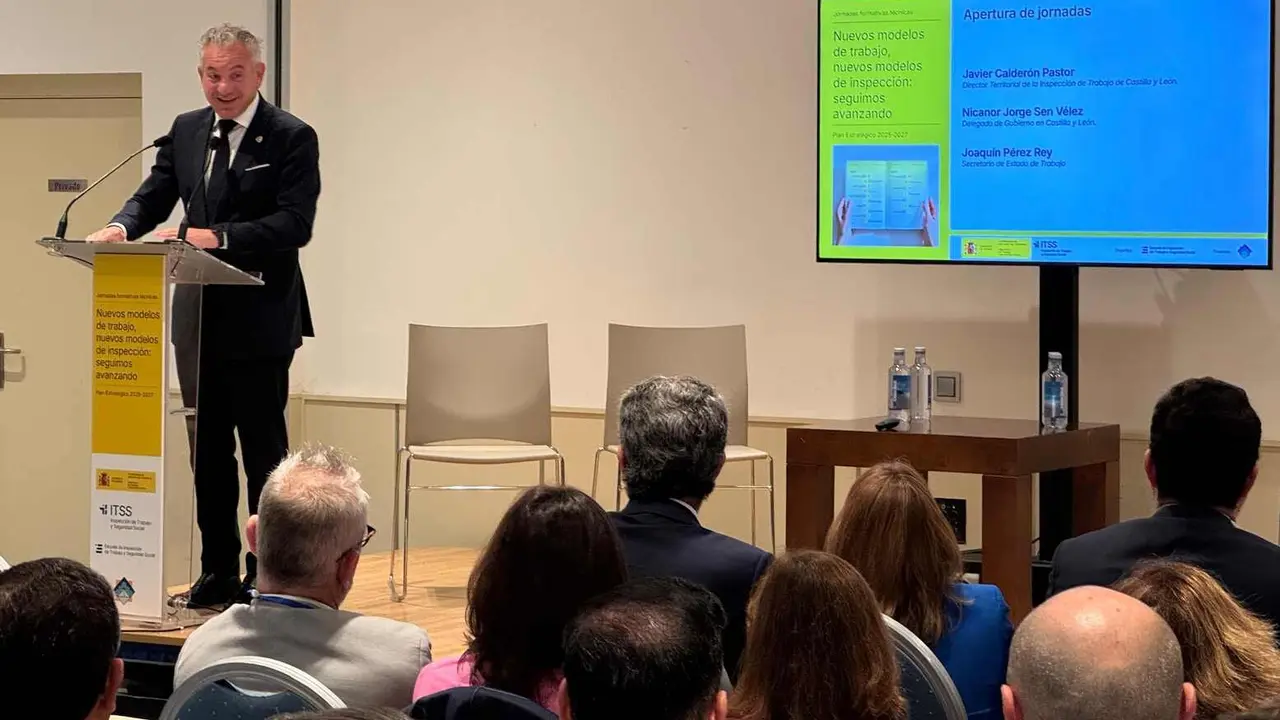 Un instante de la intervención de Nicanor Sen, delegado del Gobierno en Castilla y León.