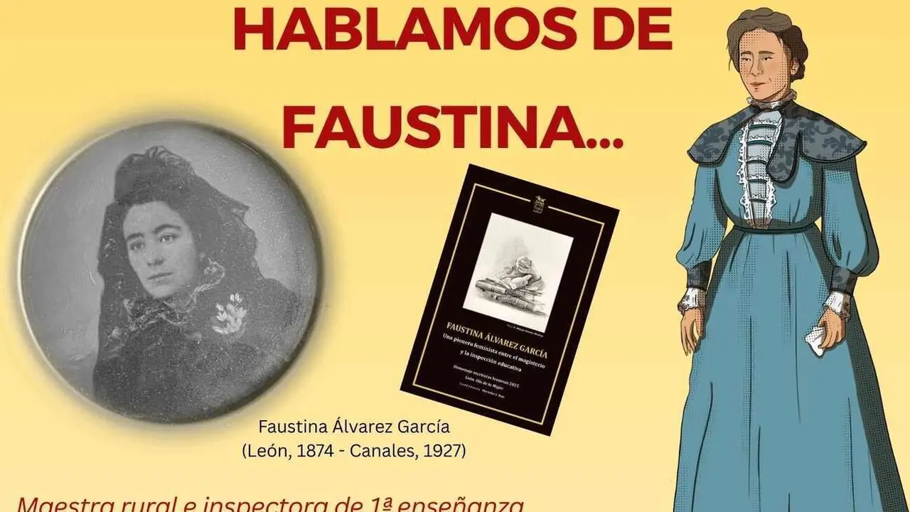 Imagen parcial del cartel promocional de los actos sobre Faustina en Val de San Lorenzo.