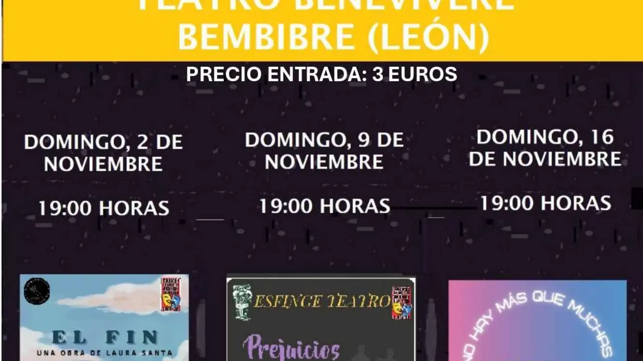 Cartel del festival de teatro de cámara.