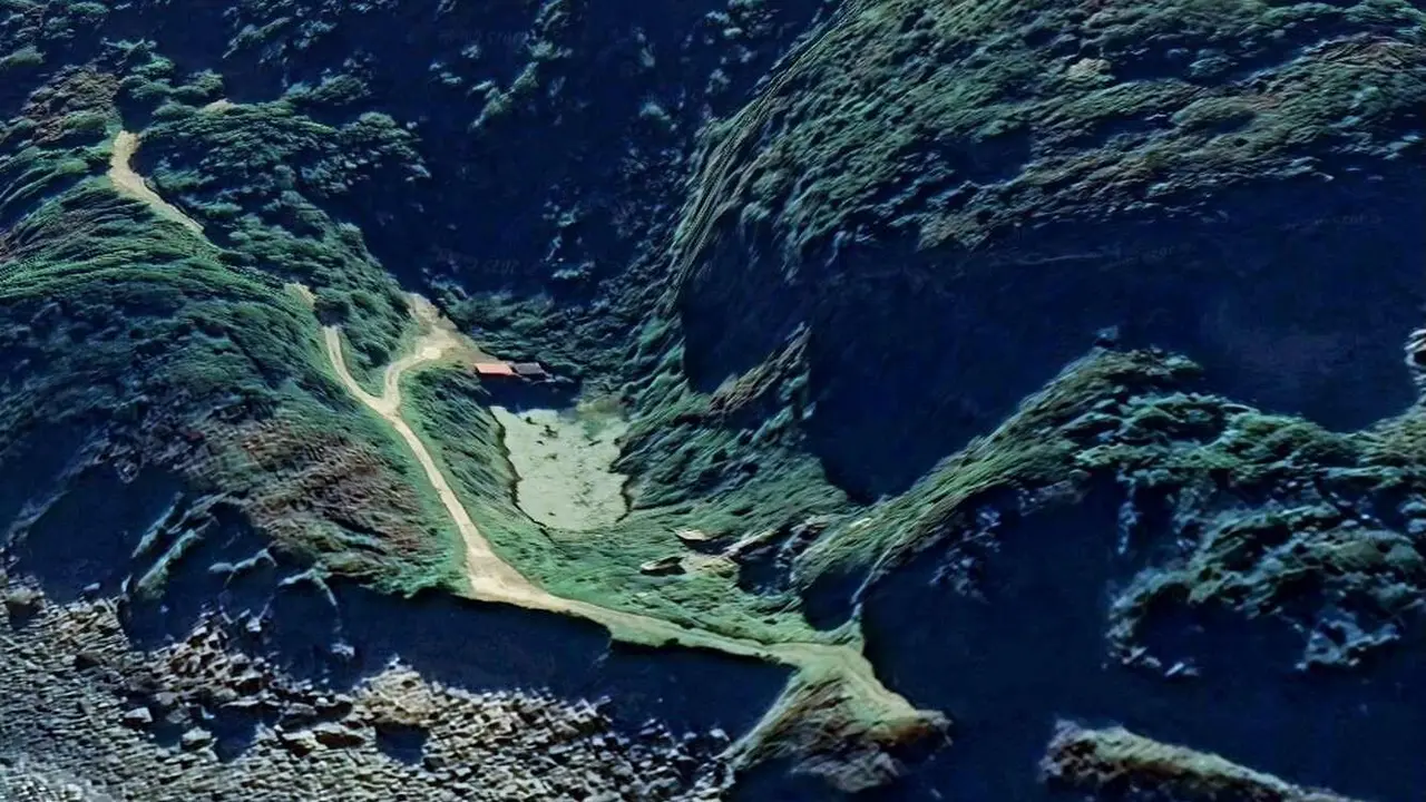 Imagen de la balsa, junto a la playa de Vega, en Asturias.