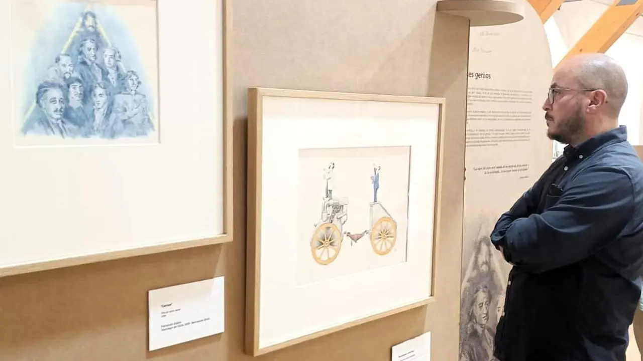 Exposición de La Recicladora Cultural en Almonacid de Zorita (Guadalajara).