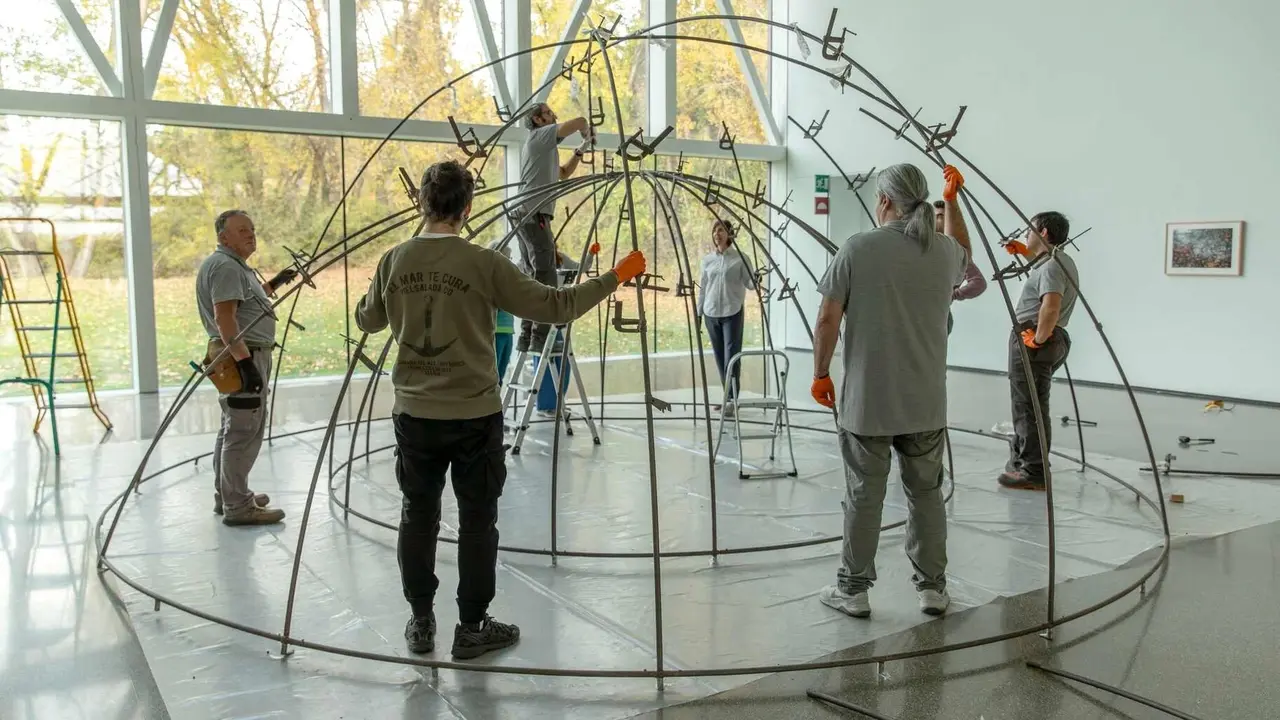 Nueva muestra en la Fundación Cerezales Antonino y Cinia. En la imagen, un momento de su montaje.