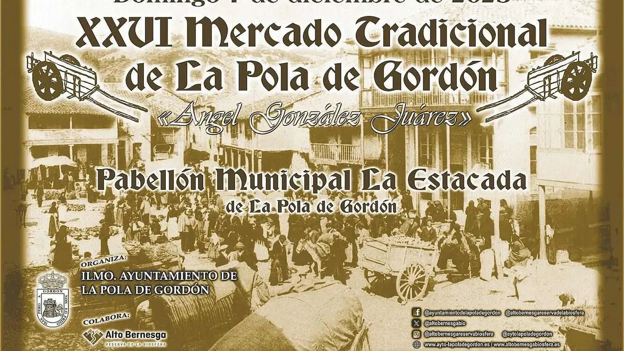 Cartel Mercado Tradicional de La Pola de Gordón.