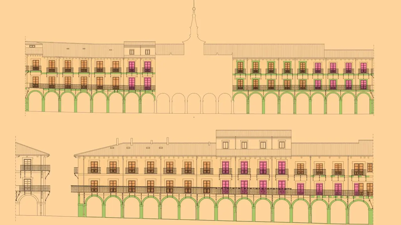 Imagen del proyecto para la remodelación del entorno de la Plaza Mayor.