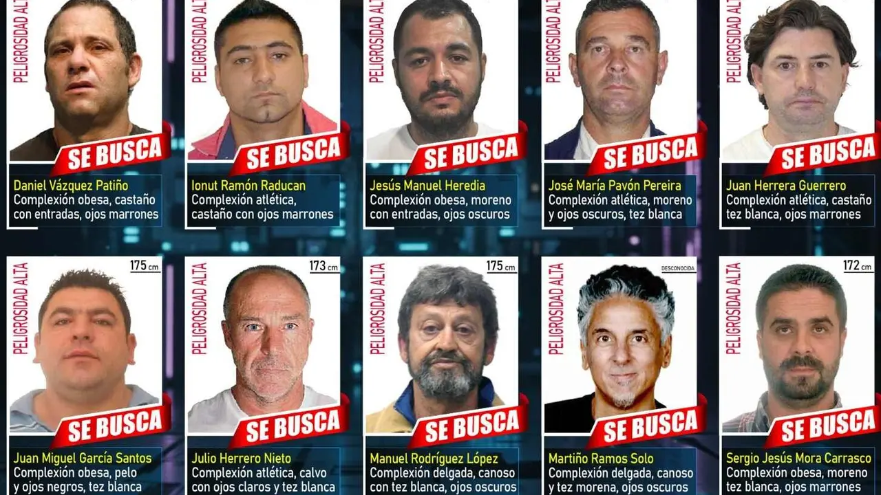La Policía Nacional solicita la ayuda de la ciudadanía para localizar a los diez fugitivos más buscados en España, reclamados por delitos de especial gravedad como asesinato, agresiones sexuales a menores, tráfico de drogas, trata de seres humanos y robos con violencia.