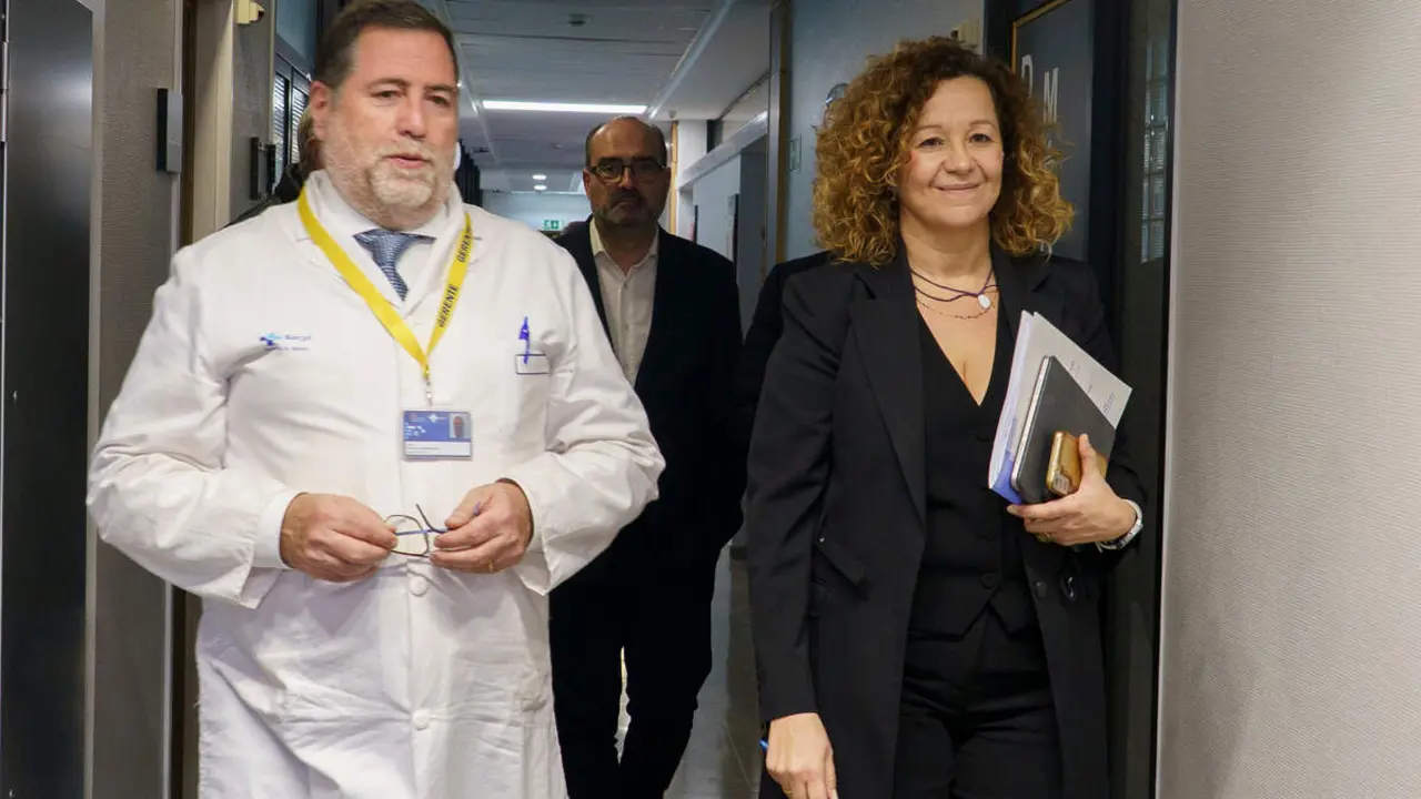 La gerente regional de Salud, Violeta Martínez, la directora general de Asistencia Sanitaria y Humanización, Silvia Fernández, y el gerente de la Gerencia de Asistencia Sanitaria del Bierzo, Gasbi, Juan Ortiz de Saracho, asisten a la comisión de seguimiento del Plan de Garantía Asistencial para El Bierzo