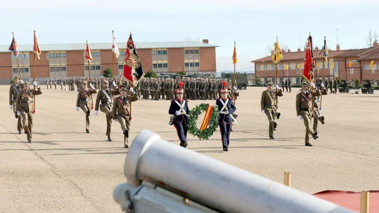 Los artilleros de León rinde homenaje a su patrona Santa Bárbara en 2024. Foto: Ical