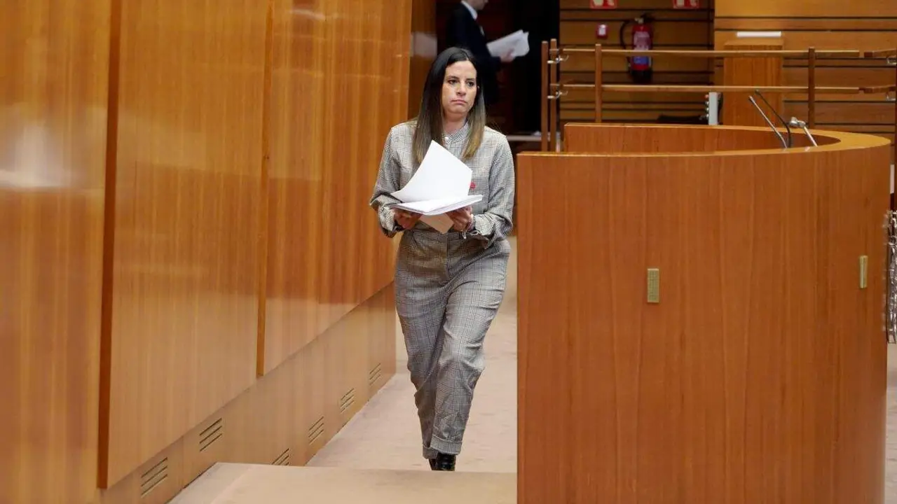 Nuria Rubio (PSOECyL) en la segunda jornada del Pleno de las Cortes de Castilla y León. Foto: Leticia Pérez