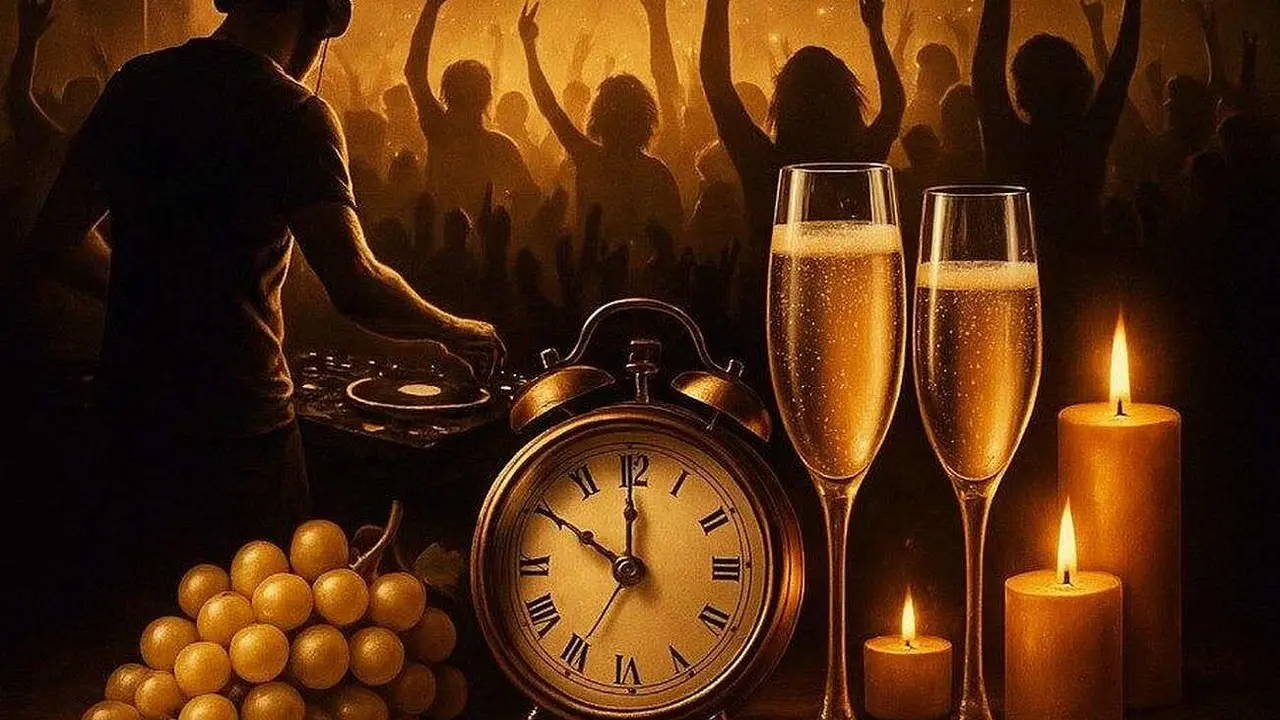 Imagen parcial del cartel anunciador de la Nochevieja anticipada.