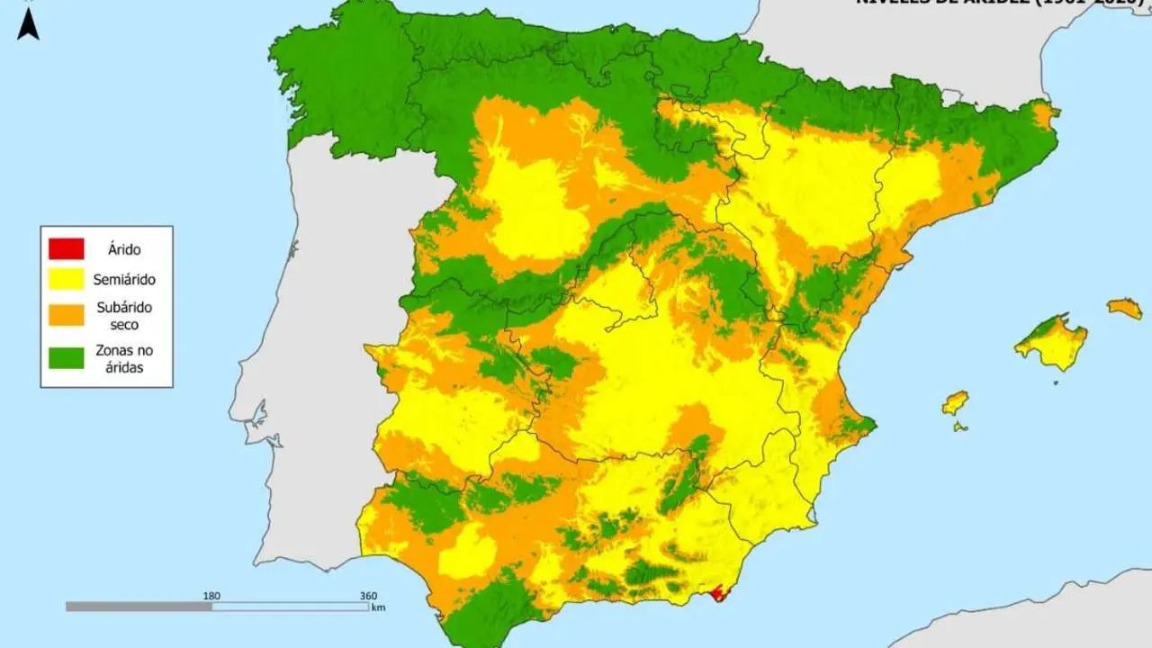 El Atlas de la Desertificación de España revela que la provincia leonesa presenta niveles muy bajos de degradación frente a zonas como Murcia, Almería o Albacete, donde el problema supera el 80%.