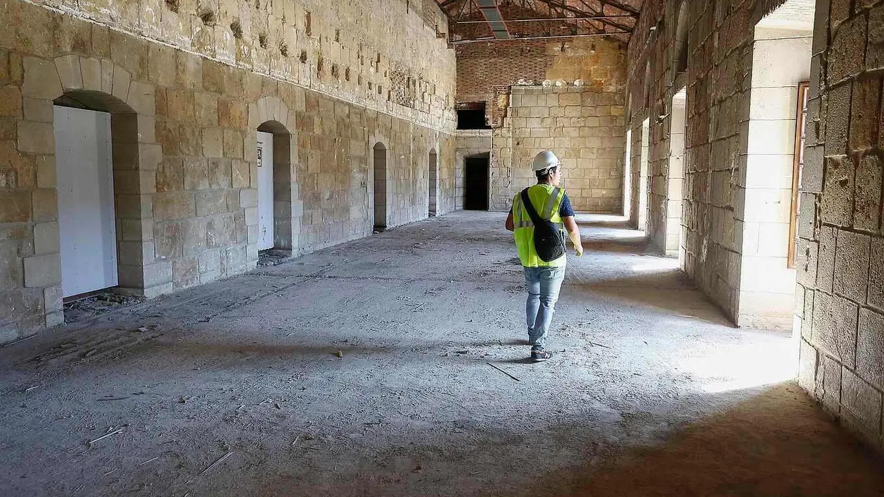 Imagen de las obras de intervención de San Marcos en la intervención al completo del inmueble. Foto: Campillo