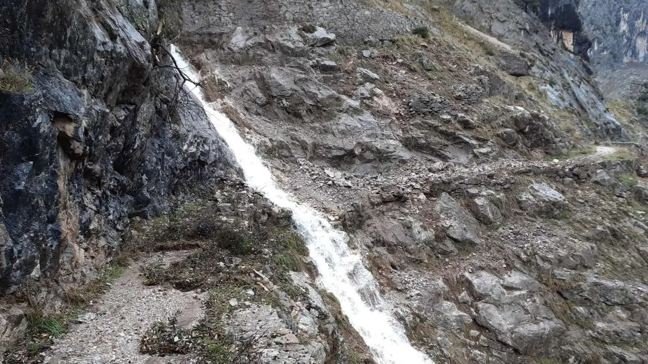 Imagen de la zona en el momento del desprendimiento.