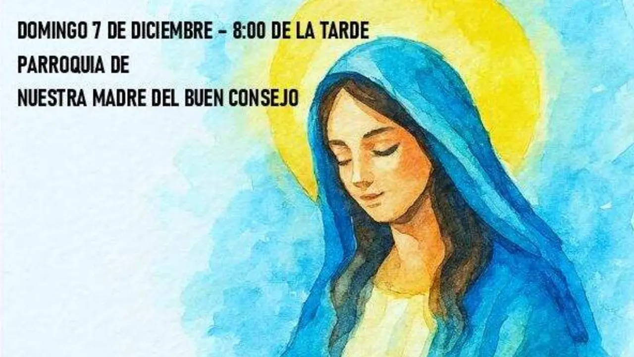 Fragmento del cartel de la Vigilia de  la Inmaculada 2025.