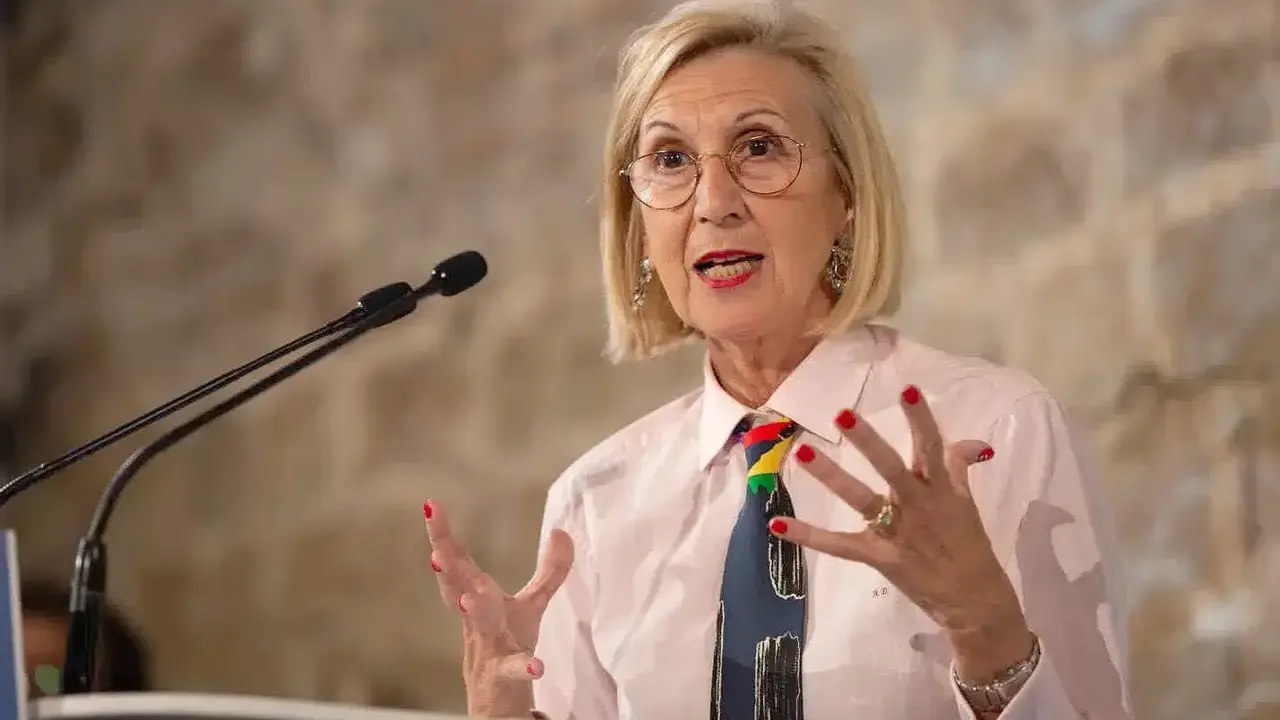 Rosa Diez, durante su etapa de intensa actividad política.