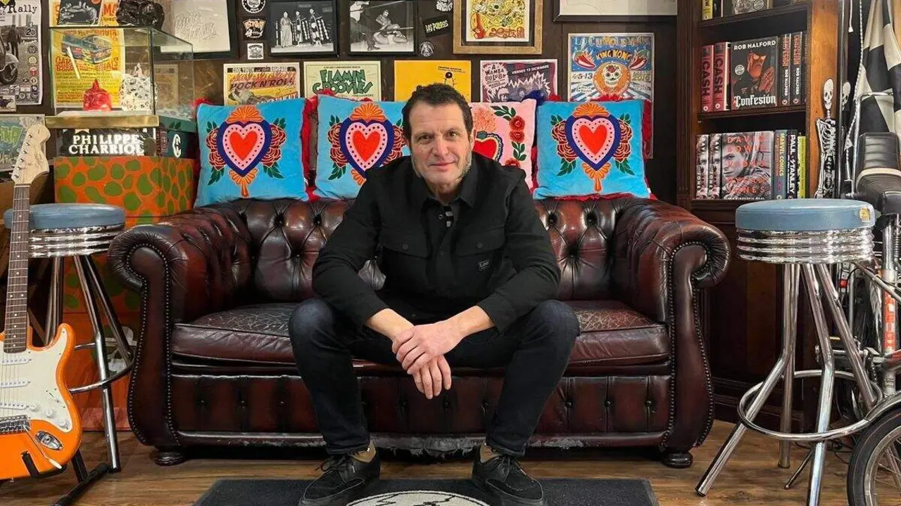 Iv&aacute;n P&eacute;rez, en su tienda 'Chopper Monster' de Malasa&ntilde;a.