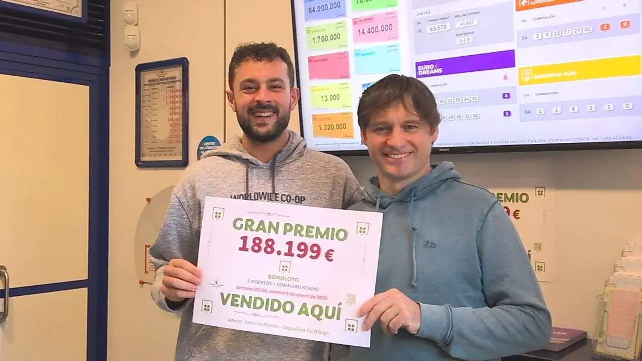 La Bonoloto deja un premio de 188.000 euros en Veguellina de &Oacute;rbigo (Le&oacute;n)