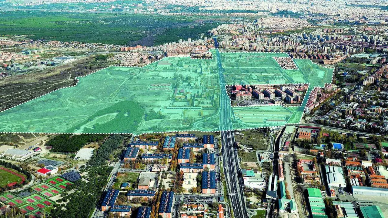 Imagen del nuevo barrio Campamento que se va a levantar en Madrid con destino para vivienda asequible.