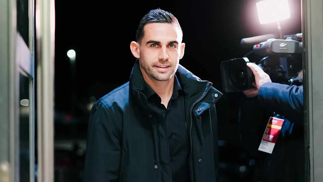 Los jugadores de la Cultural, a su llegada al Reino.