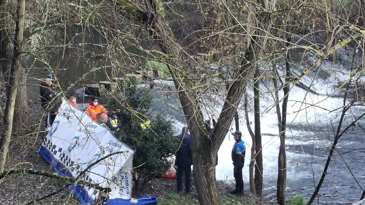 Rescatan el cuerpo sin vida de una mujer en el r&iacute;o Sil a su paso por Ponferrada. Foto cedida El Bierzo Digital