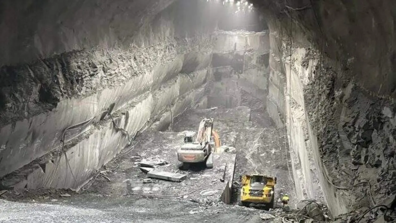 Una explotaci&oacute;n minera de pizarra.