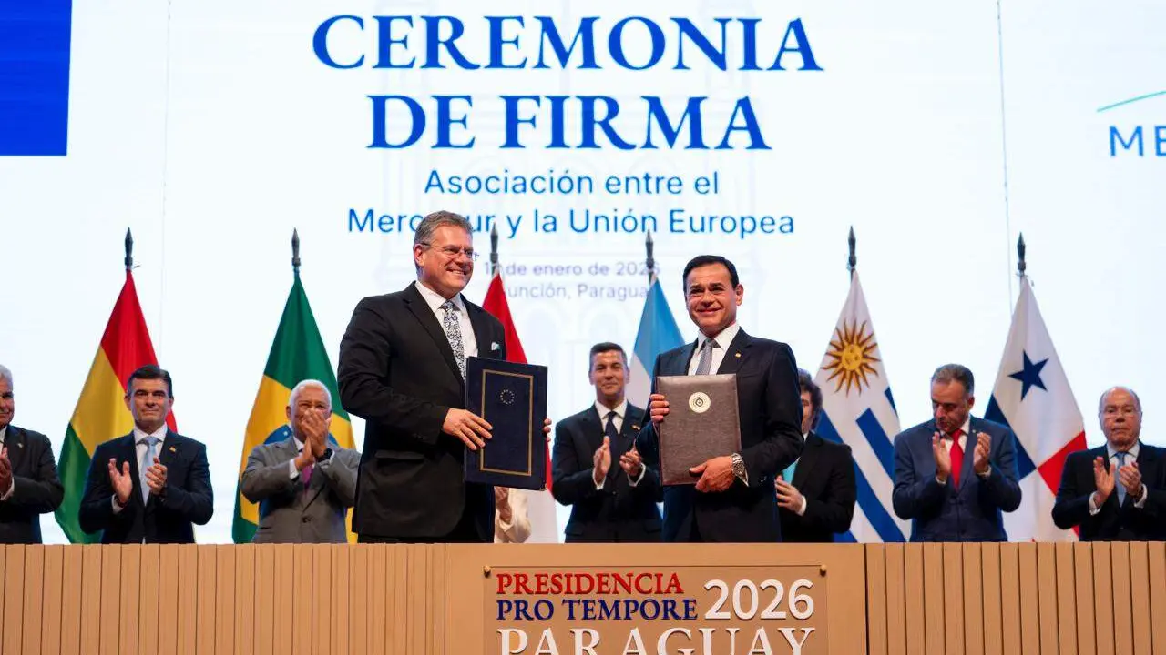 Firma del acuerdo de asociaci&oacute;n entre el MERCOSUR y la Uni&oacute;n Europea en Paraguay.