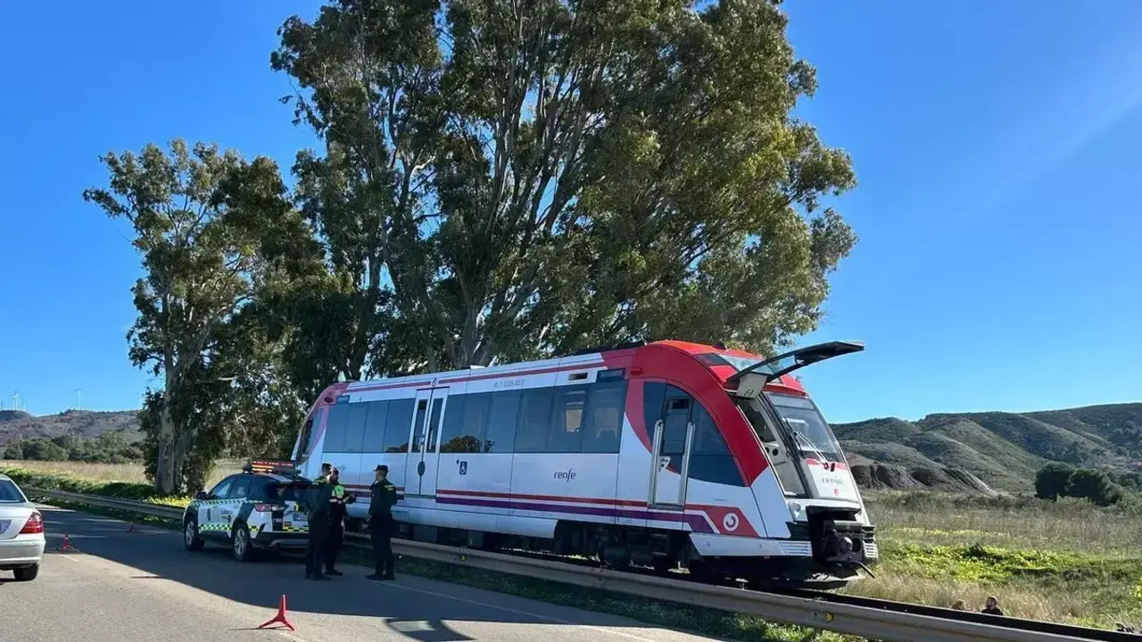 Imagen del vag&oacute;n accidentado publicada por La Opini&oacute;n de Murcia.