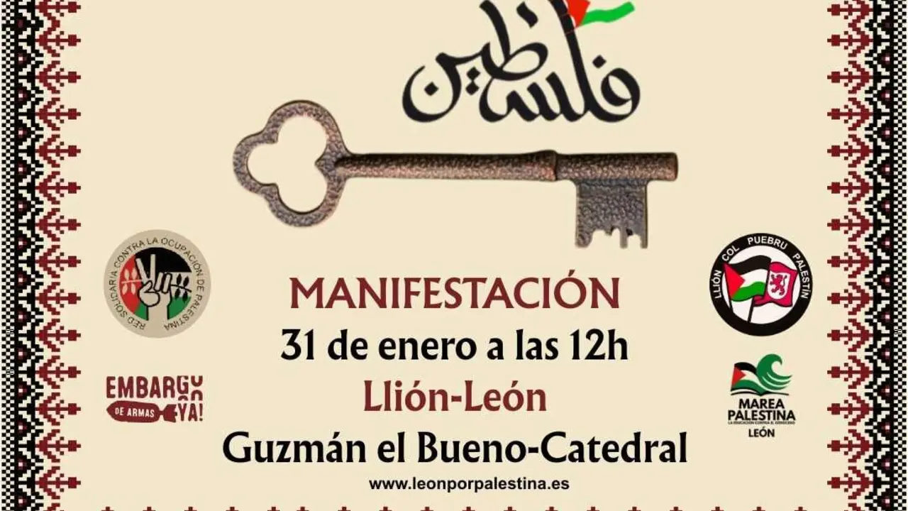 Mani LEON CON PALESTINA 31 enero