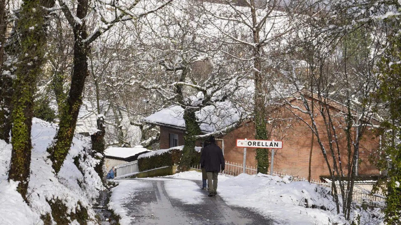 Temporal de nieve en el paraje natural de Las M&eacute;dulas (Le&oacute;n)