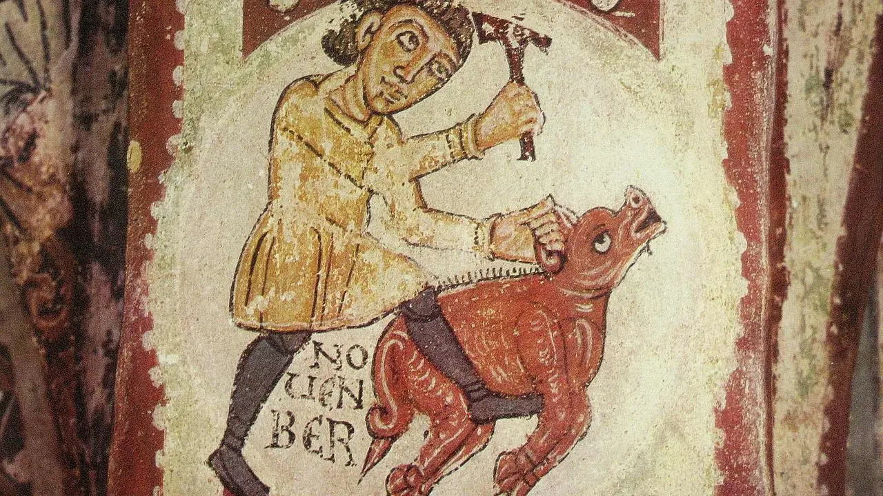 Imagen de la matanza en el calendario agr&iacute;cola en San Isidoro.