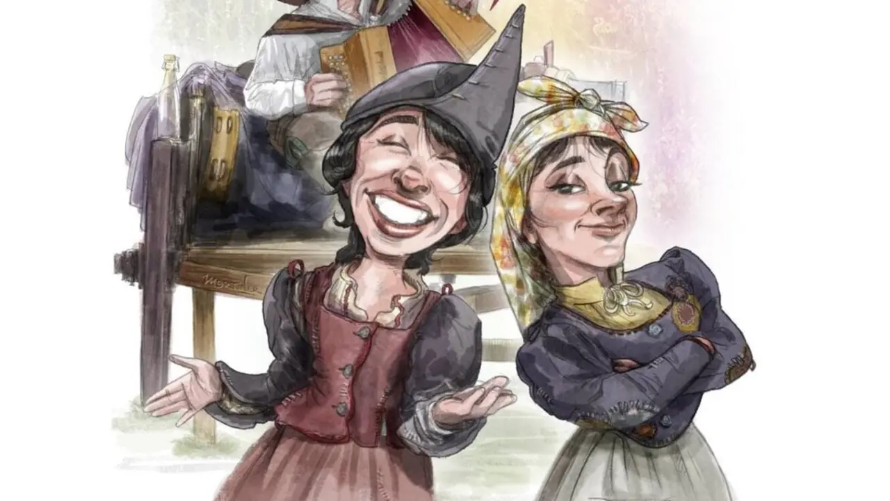 Fragmento del cartel de la obra de teatro 'Justina y Jacinta'.