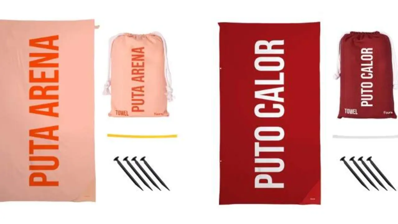 Dos modelos diferentes de las toallas de Fisura premiadas en Intergift.