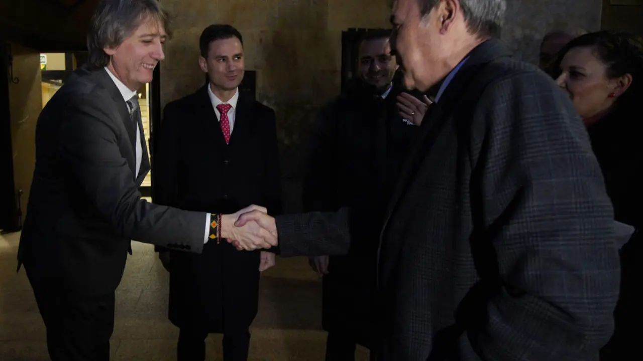 Acto institucional con motivo de la celebraci&oacute;n del LIII Festival Internacional de Exaltaci&oacute;n del Botillo de Bembibre (Le&oacute;n), en el que participa su alcaldesa, Silvia Cao, y su mantenedor, el periodista Jos&eacute; Ribagorda