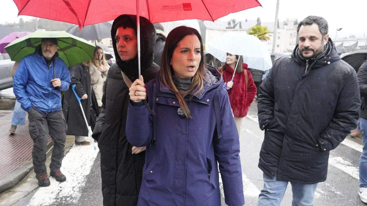 Manifestaci&oacute;n de los ayuntamientos de Toreno, P&aacute;ramo del Sil y Berlanga del Bierzo (Le&oacute;n), para reclamar mejoras sanitarias en el medio rural