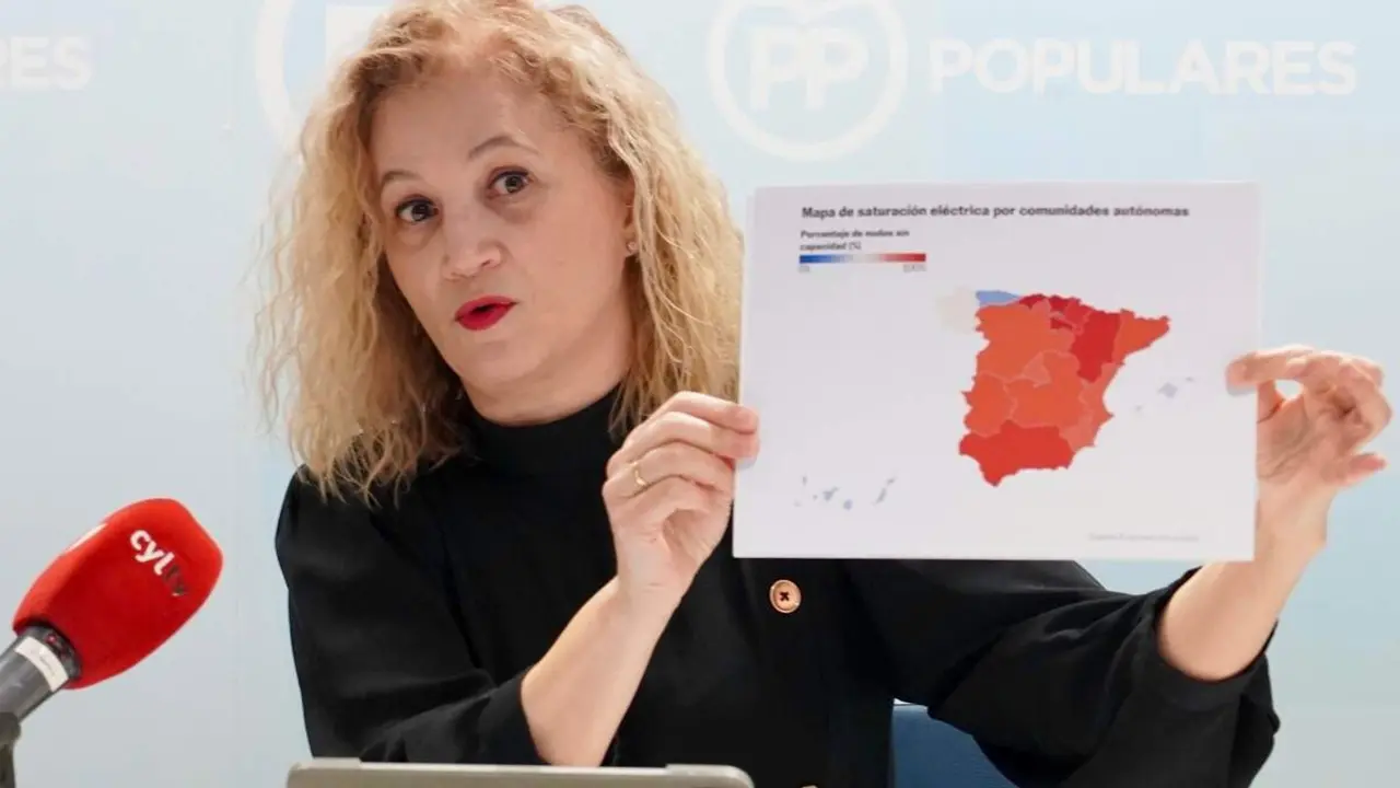 La diputada del Partido Popular de Le&oacute;n, Silvia Franco, durante una rueda de prensa.