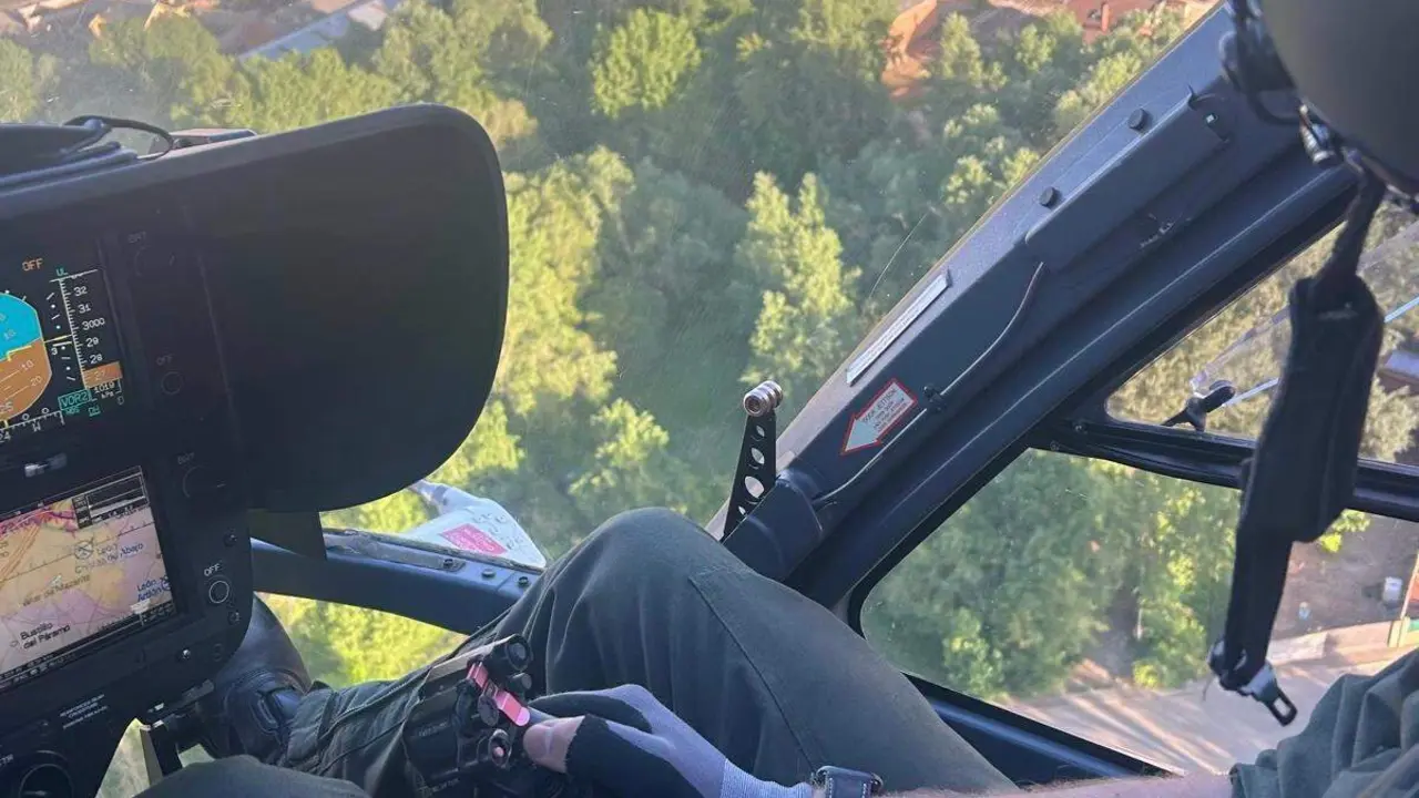 Imagen de archivo del helic&oacute;ptero del Servicio A&eacute;reo con base en Le&oacute;n.