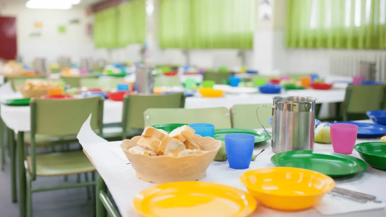 Imagen de archivo de un comedor escolar.